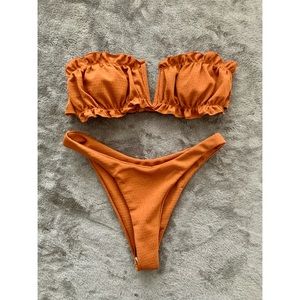 V-Wire Frill Swimsuit